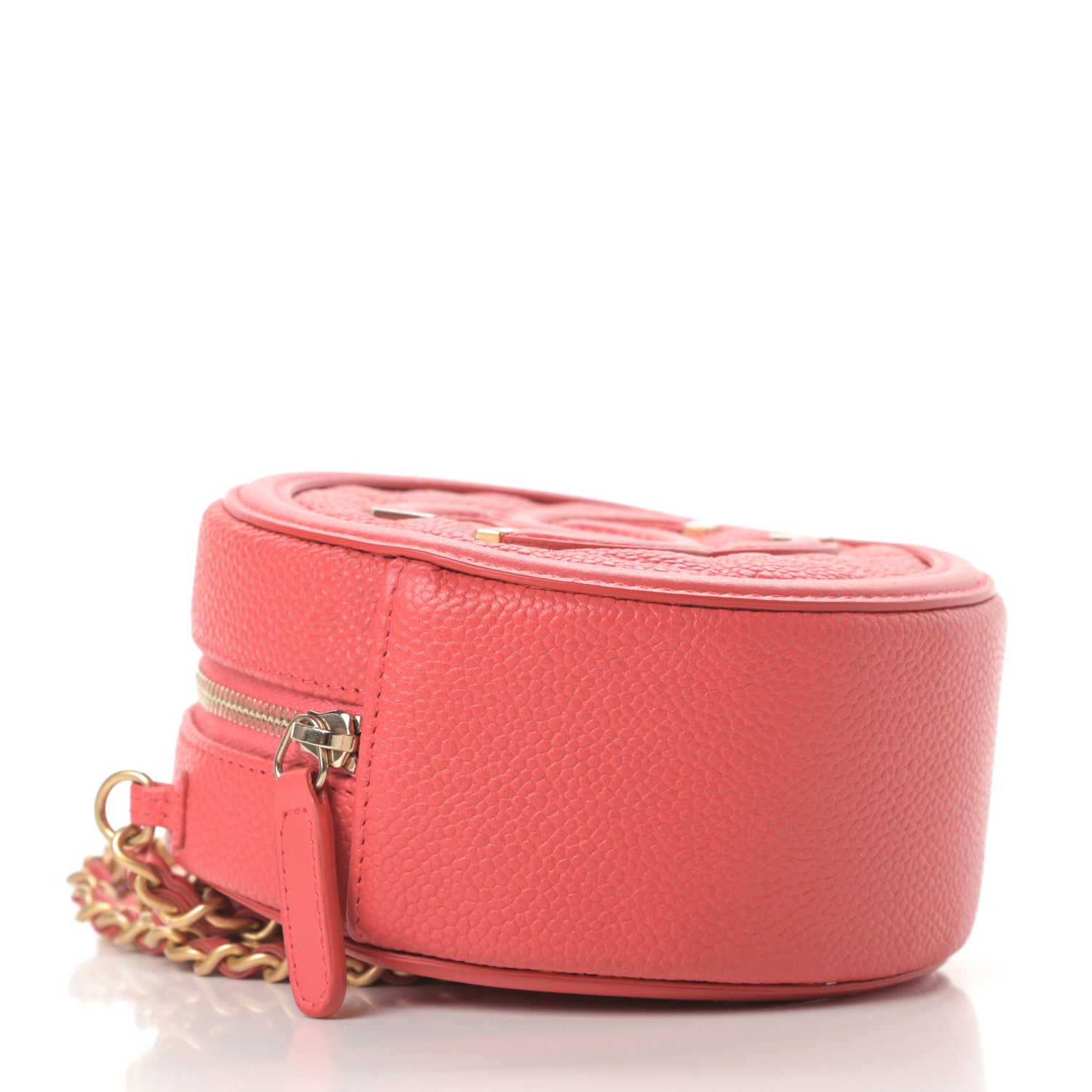 Chanel Caviar Quilted Round Filigree Crossbody Red 4 of 11