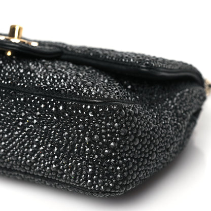 Chanel Lambskin Crystal Diamante Small Flap Black 10 of 13