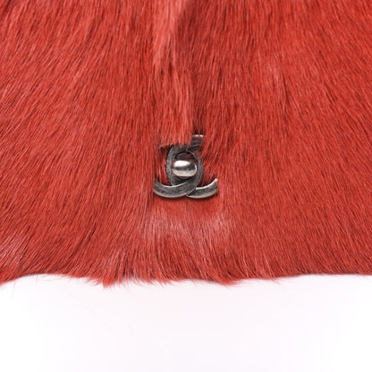 Chanel Goat Hair Wallet On Chain WOC Red 9 of 10