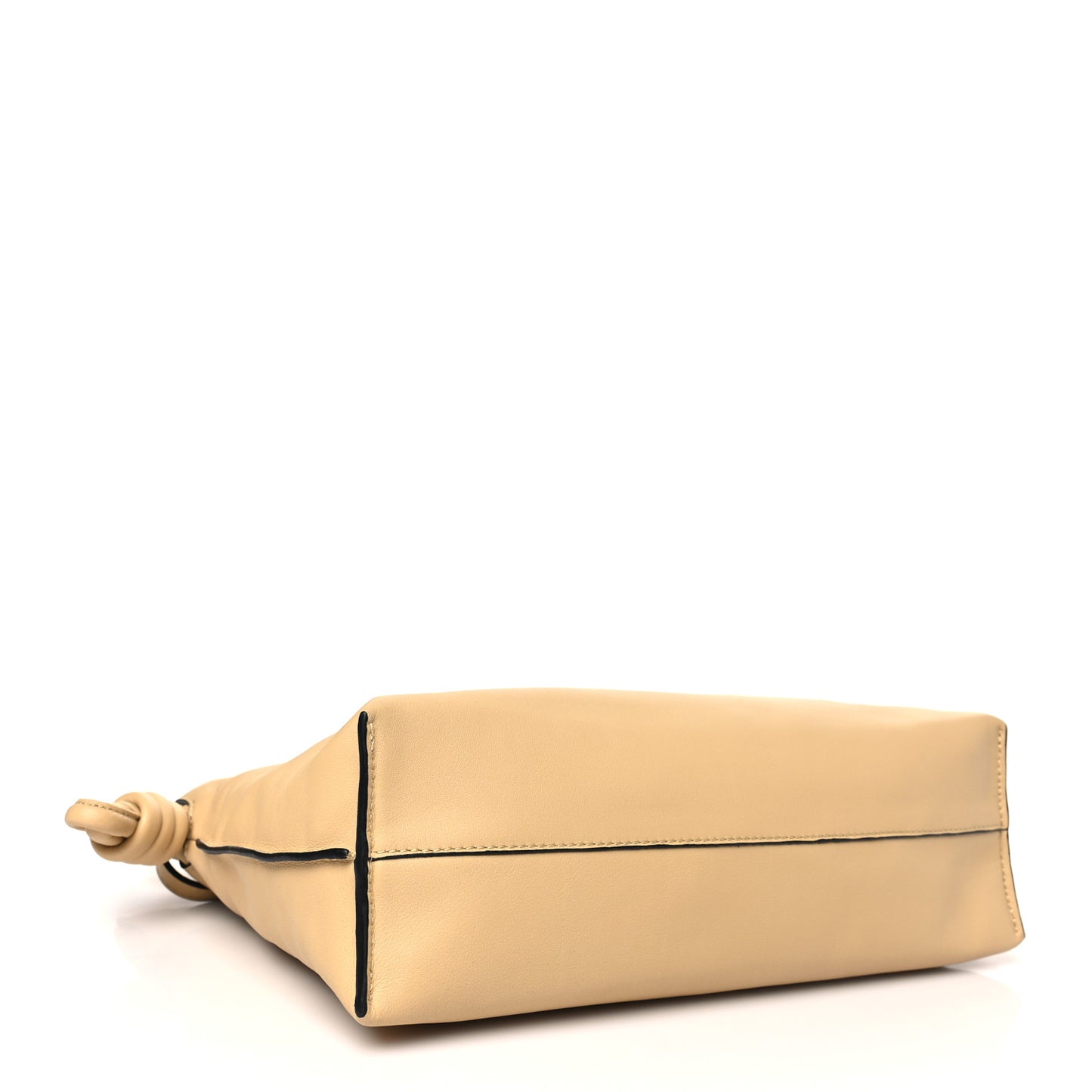 Nappa Flamenco Knot Clutch  Dark Butter