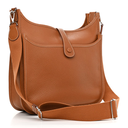 Hermes Taurillon Clemence Evelyne III GM Gold 3 of 10