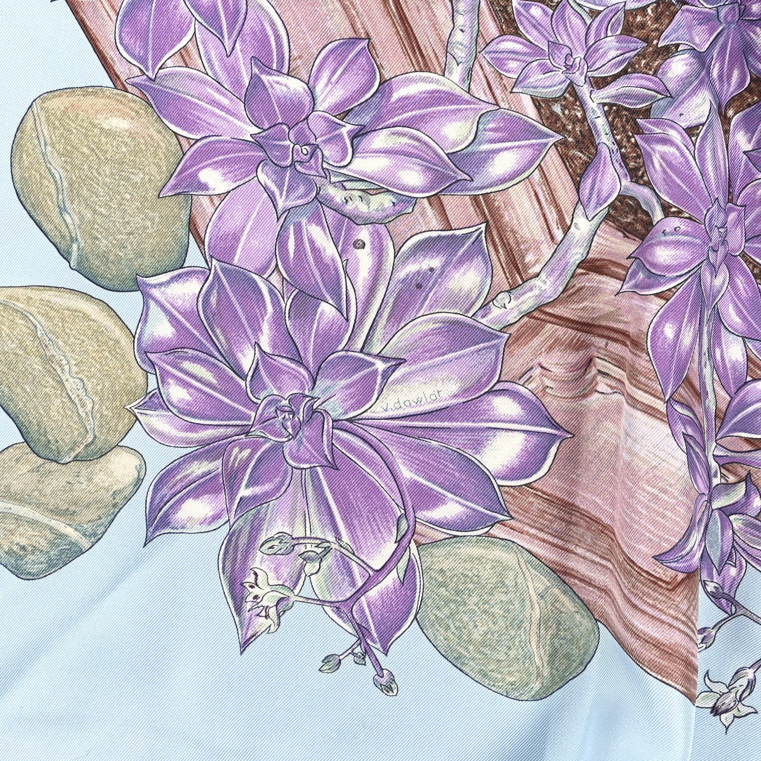 Hermes Silk Jardin Secret Scarf 90 3 of 6