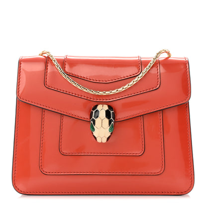 Bulgari Metallic Calfskin Small Serpenti Forever Snake Strap Crossbody Bag Orange 1 of 17