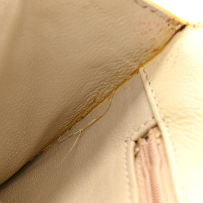Chanel Straw Woven Quilted Flap Yellow 18 of 21