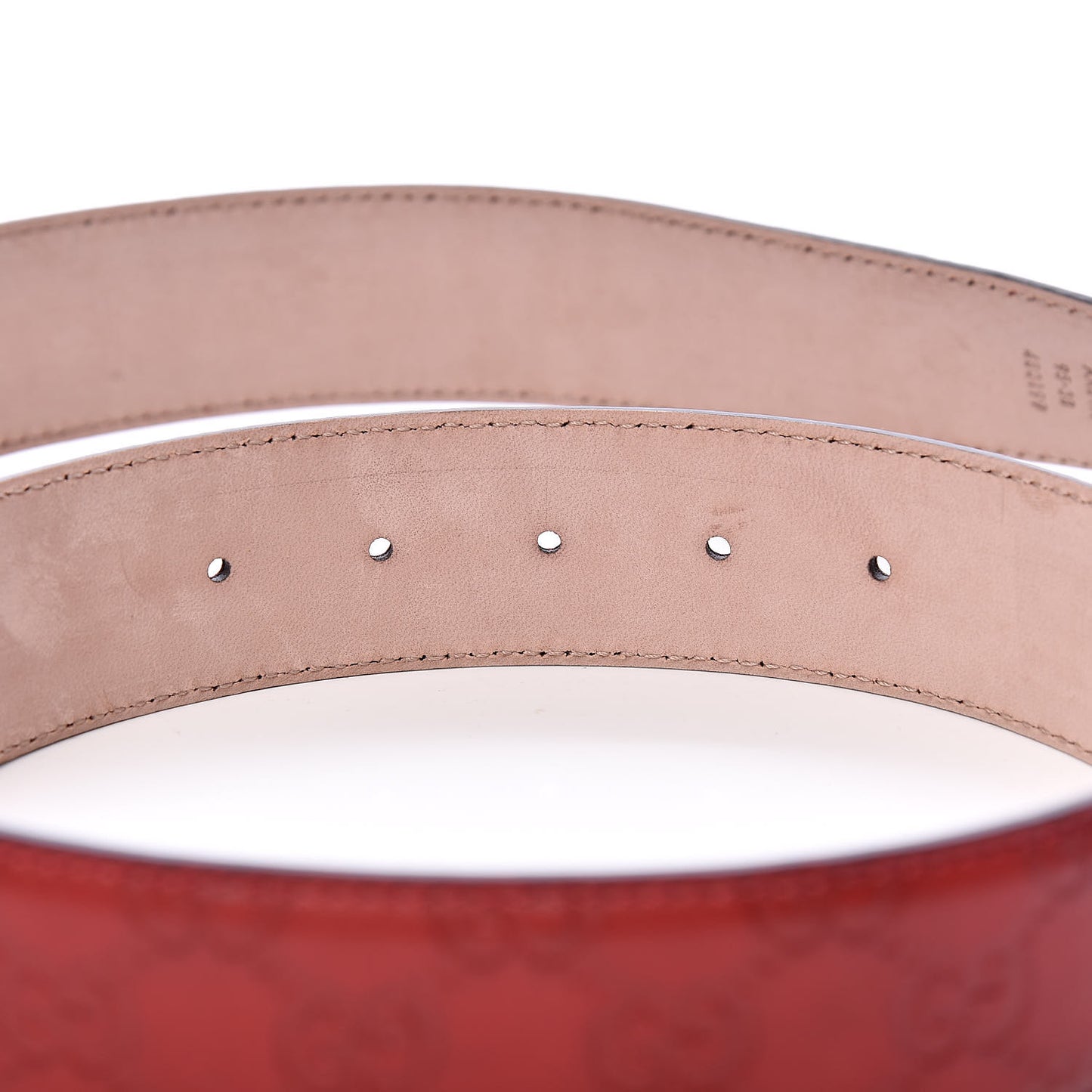 Guccissima Interlocking G 40mm Belt 95 38 Red