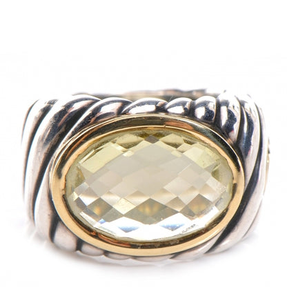 David Yurman Sterling Silver 18k Gold Citrine Ring 5 1 of 5
