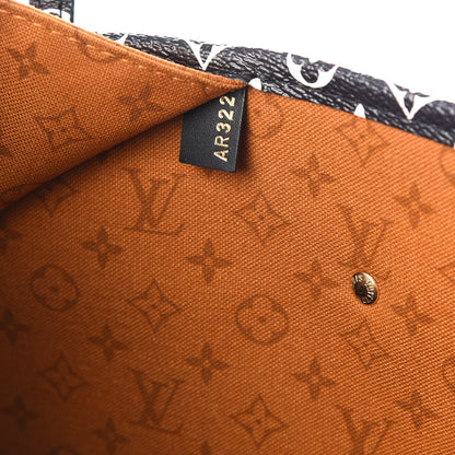 Louis Vuitton Monogram Giant Crafty Neverfull MM Creme Caramel 10 of 11