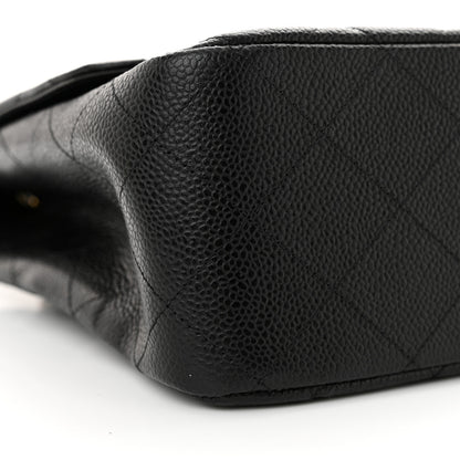 Chanel Caviar Quilted Jumbo Single Flap Black 9 of 10