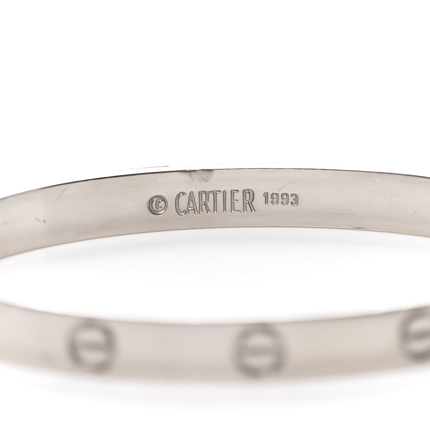 Cartier 18K White Gold LOVE Bracelet 17 5 of 8