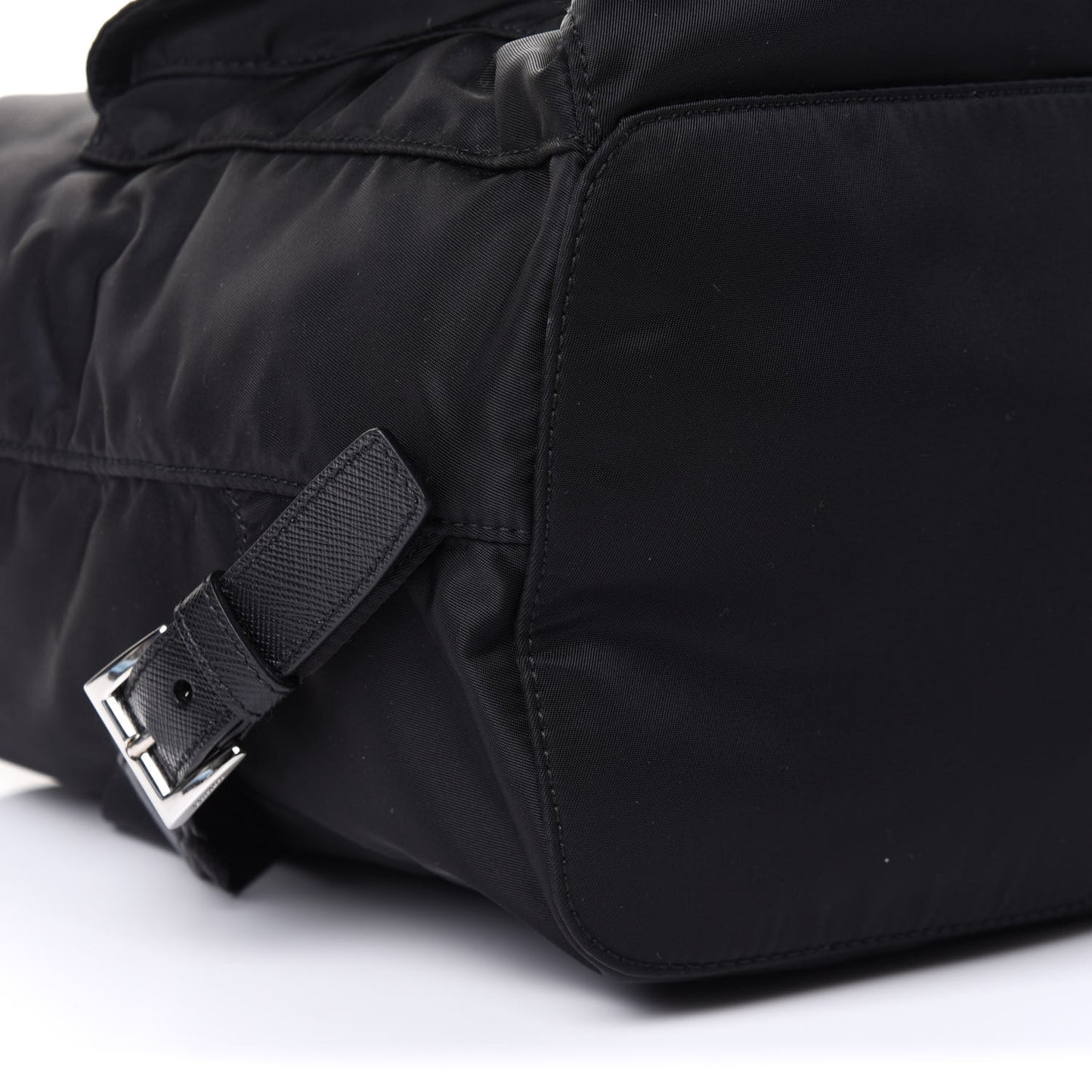 Tessuto Nylon Saffiano Medium Backpack Black