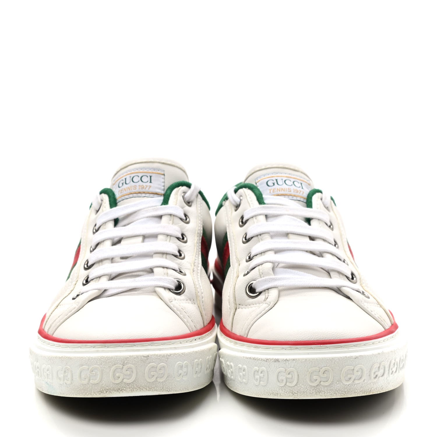 Gucci Canvas Web Womens GG Mignon Sneakers 37.5 White 2 of 8