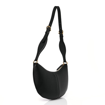 Salvatore Ferragamo Calfskin Maxi Gancio Shoulder Bag Black 3 of 10