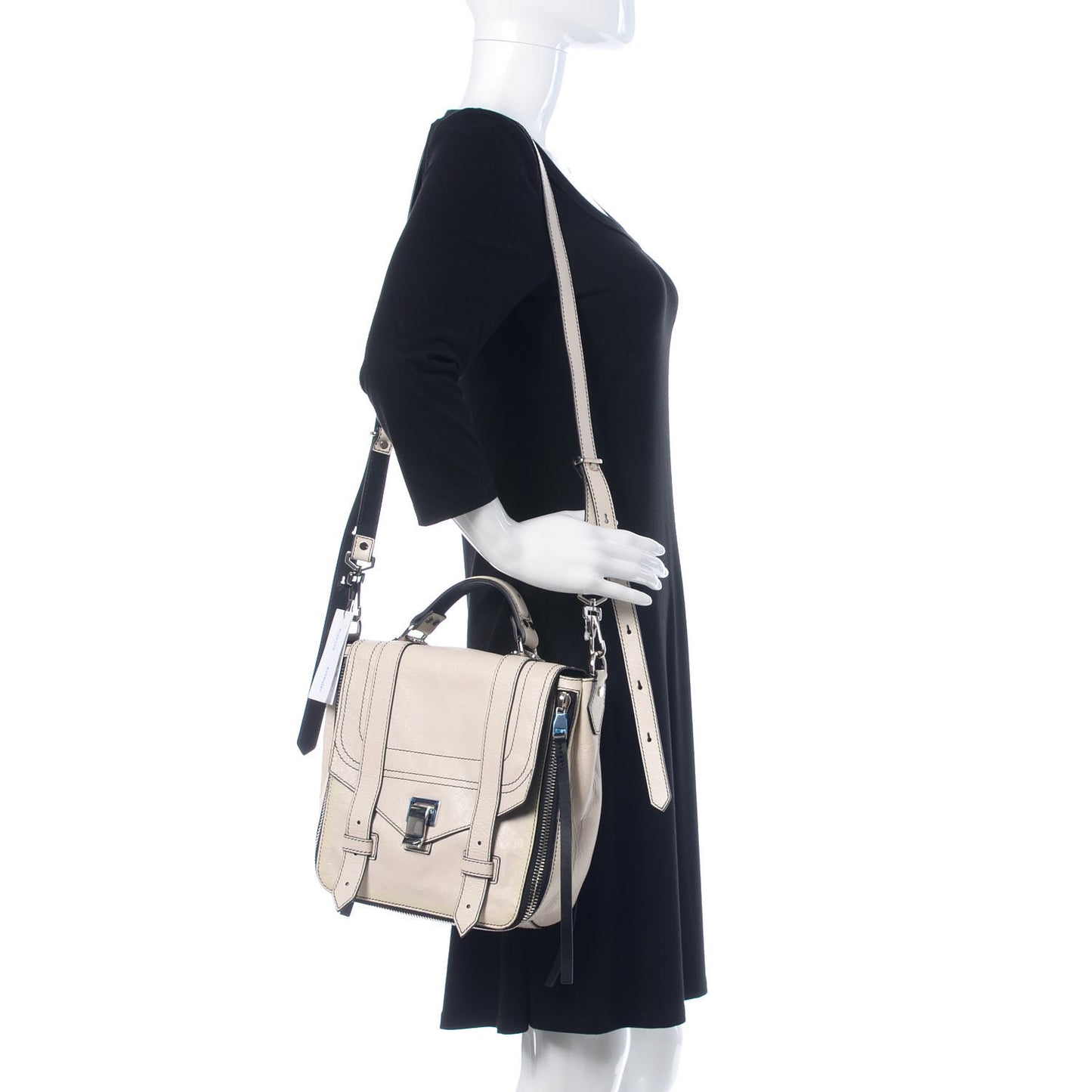 Crackled Lambskin PS1 Plus Zip Backpack Clay