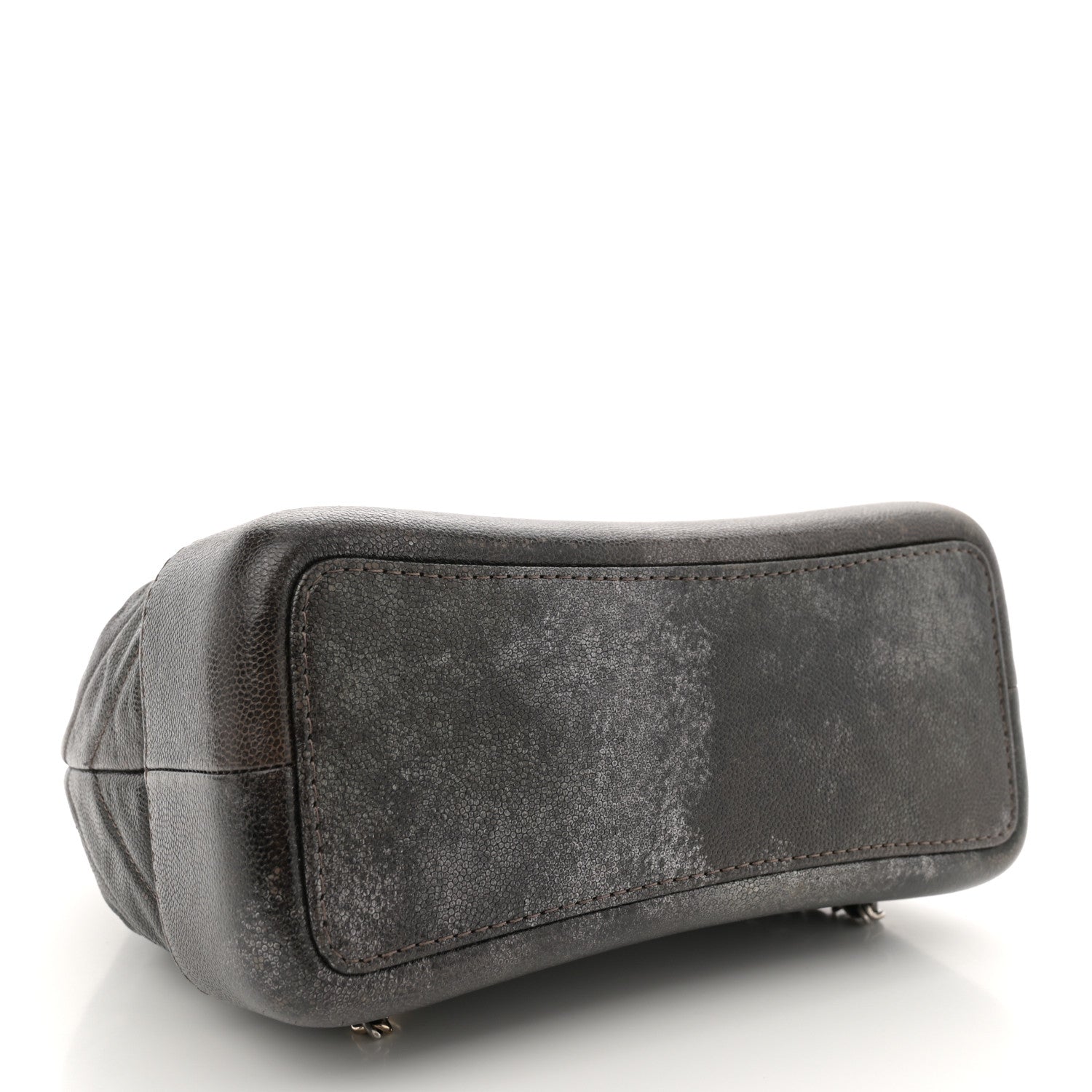 Chanel Metallic Grained Goatskin Gabrielle Backpack Dark Silver Gold 4 of 10