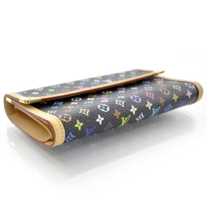 Louis Vuitton Monogram Multicolor Porte Tresor International Wallet Black 4 of 7