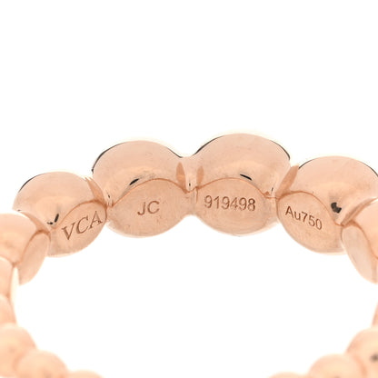 Van Cleef & Arpels 18K Rose Gold Perlee Pearls of Gold Variation Ring 53 6.5 4 of 6