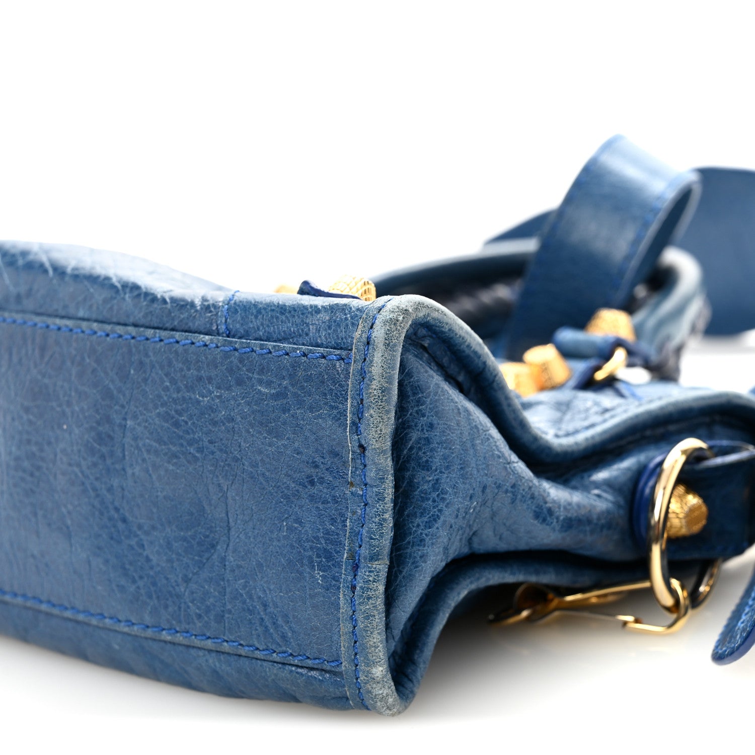 Balenciaga Agneau Giant 12 Gold Hardware Mini City Bleu Lazuli 12 of 13