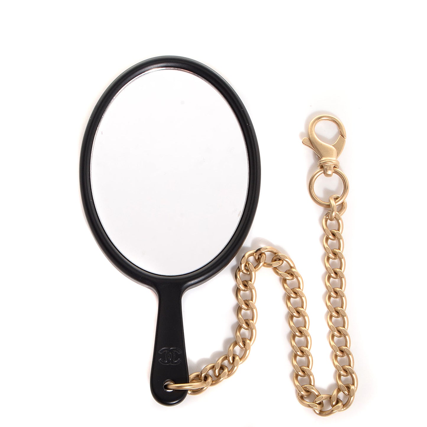 Lambskin Quilted CC Mirror Charm Black