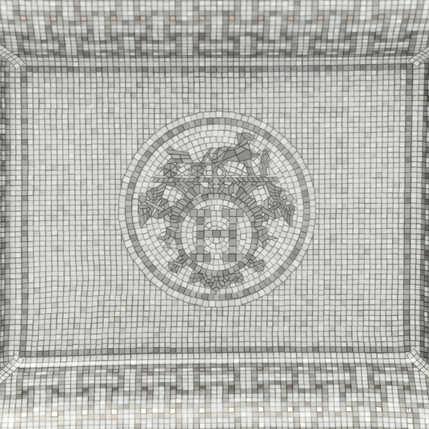 Hermes Porcelain Mosaique Au 24 Platine Change Tray 4 of 5