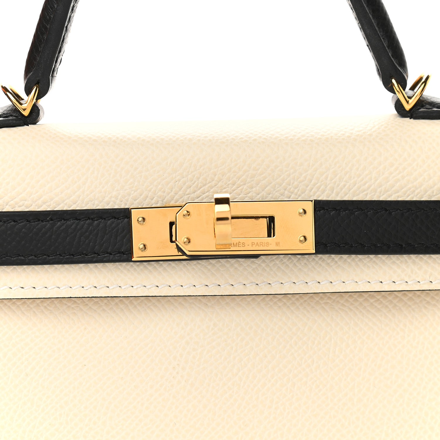 Hermes Epsom Horseshoe Mini Kelly Sellier 20 Craie Black 9 of 12