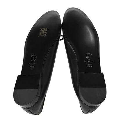 Chanel Lambskin Patent Cap Toe Ballerina Flats 38.5 Black 6 of 10