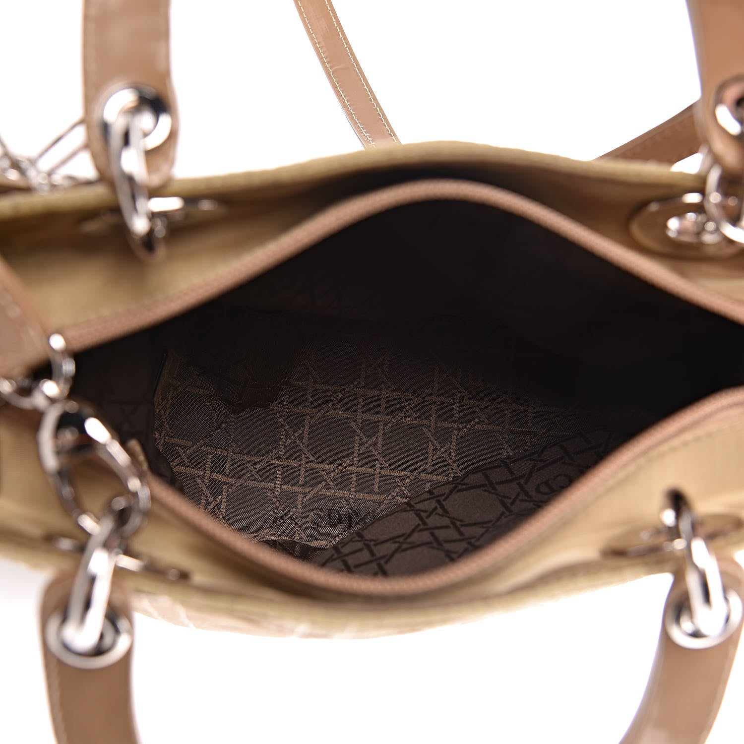 Christian Dior Nylon Cannage Medium Lady Dior Beige 5 of 14