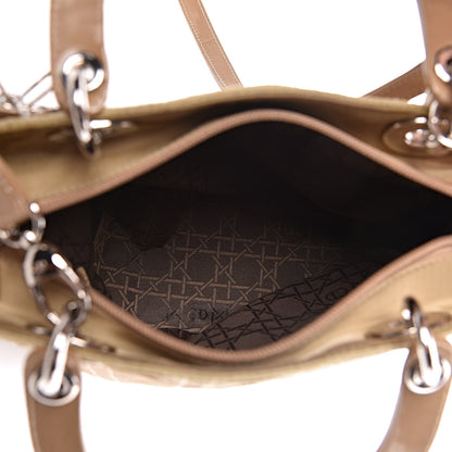 Christian Dior Nylon Cannage Medium Lady Dior Beige 5 of 14