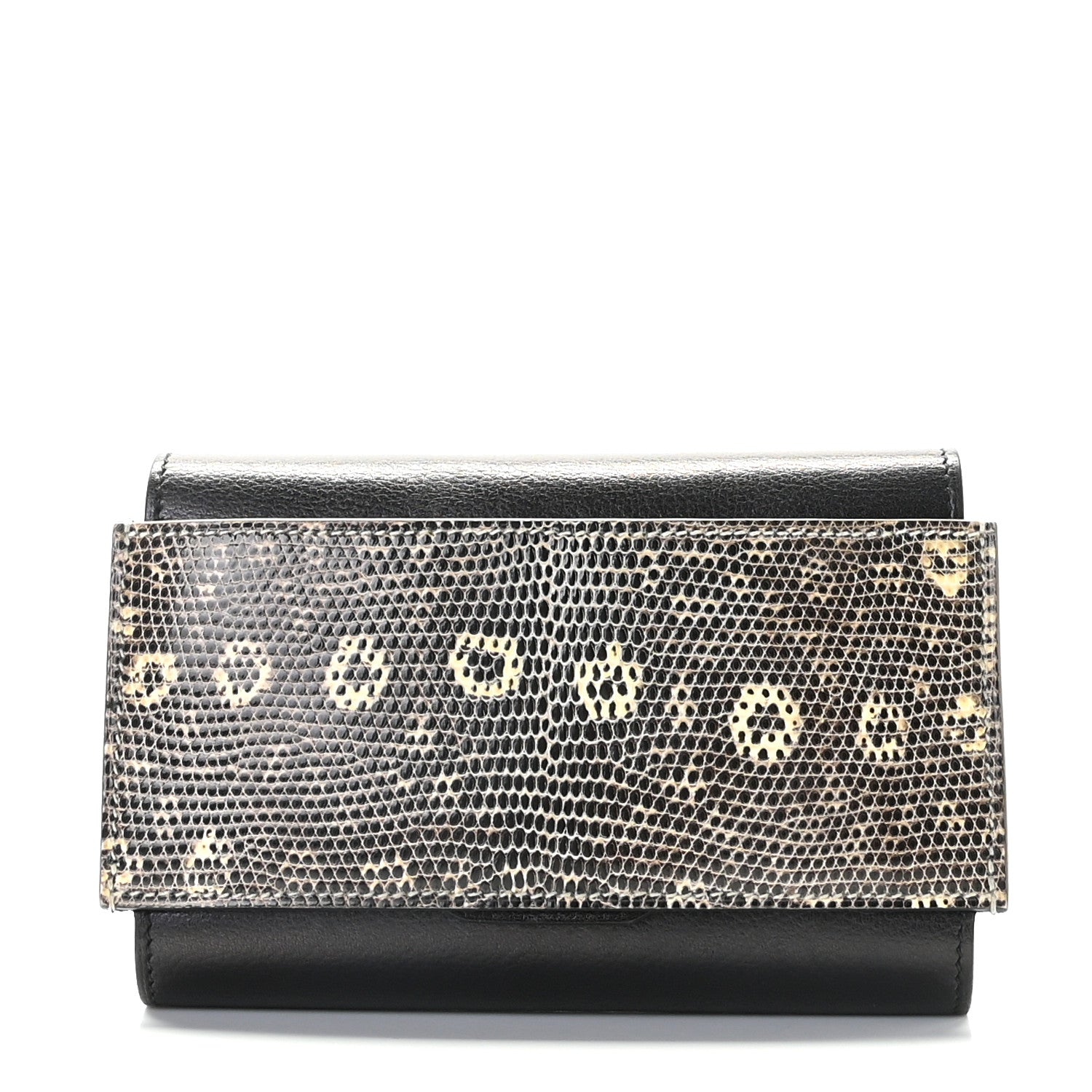 Hermes Evergrain Lizard Passant Compact Wallet Bleu Indigo Ombre 1 of 10