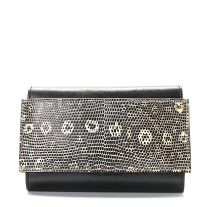 Hermes Evergrain Lizard Passant Compact Wallet Bleu Indigo Ombre 1 of 10