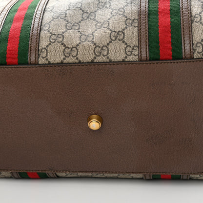 Gucci GG Supreme Monogram Web Large Ophidia Carry-On Duffle Bag Beige New Acero 13 of 18