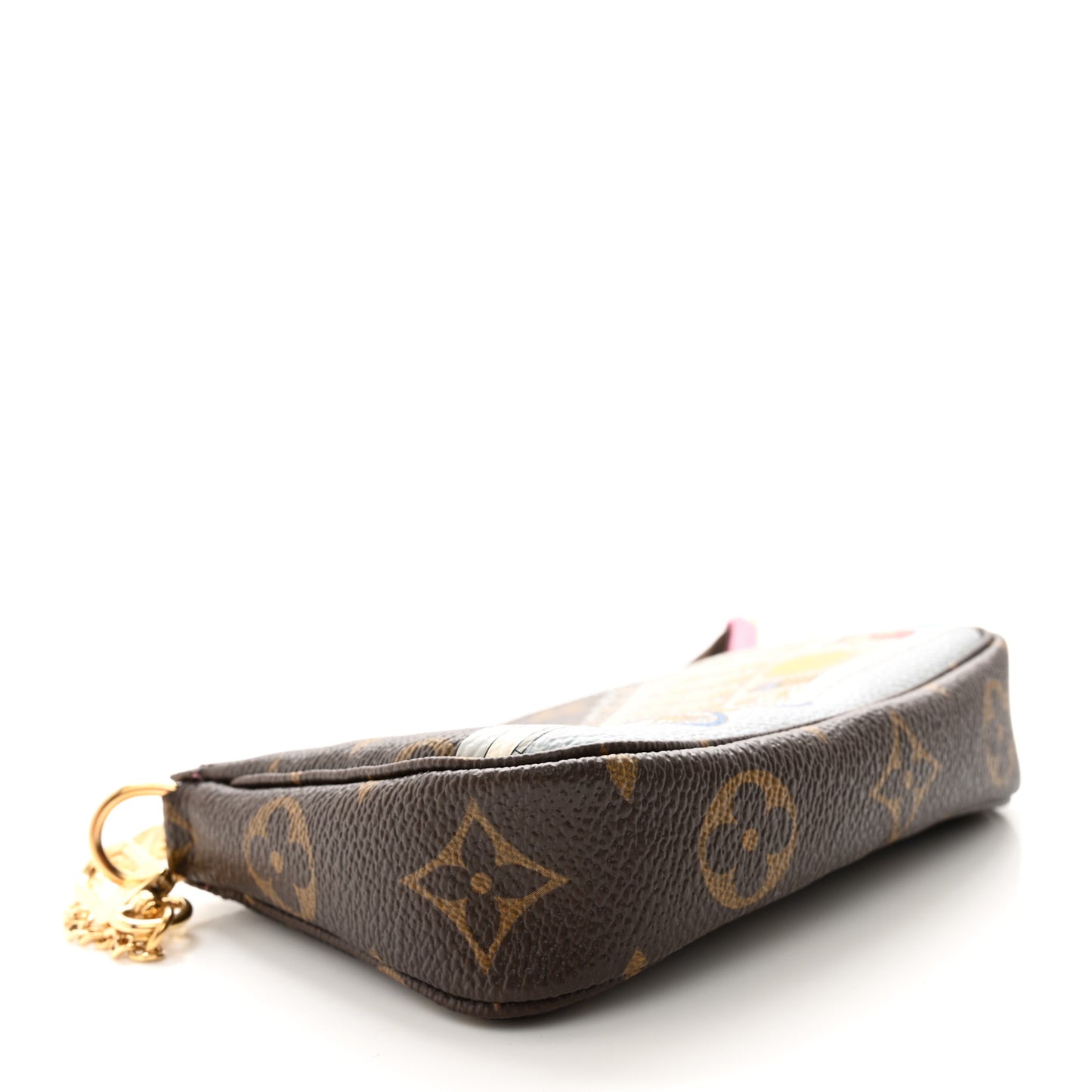 LOUIS VUITTON Monogram 2022 Christmas Animation Paris Mini Pochette Accessories Pink