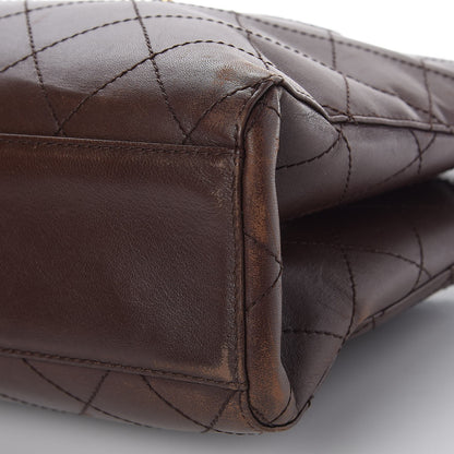 Chanel CHANE Lambskin Stitched Shoulder Bag Brown 16 of 16