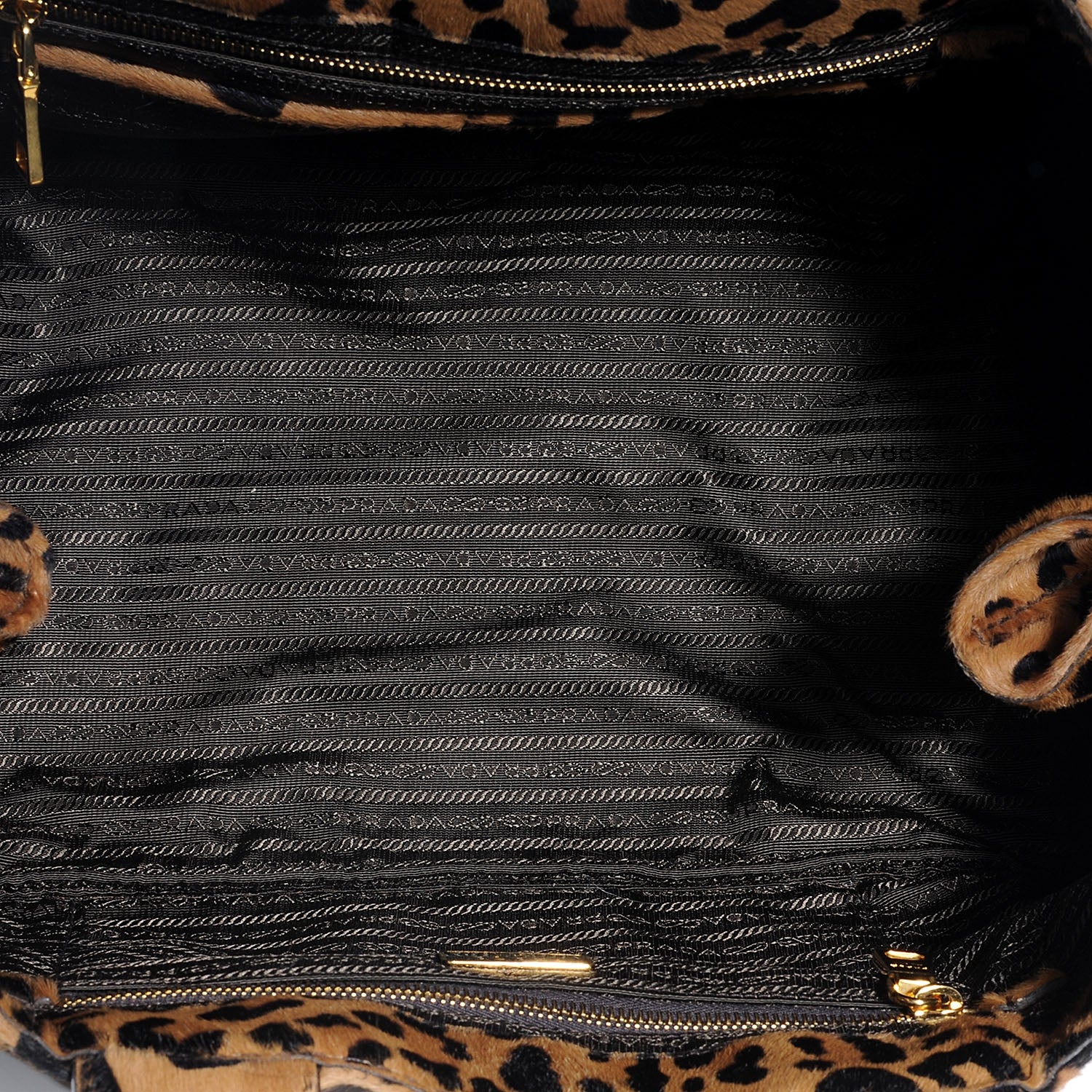 Prada Calf Hair Leopard Print Shopping Tote 6 of 9