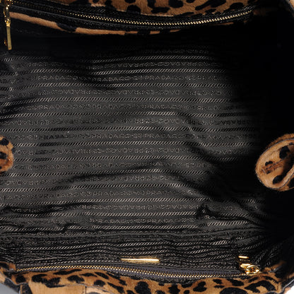 Prada Calf Hair Leopard Print Shopping Tote 6 of 9
