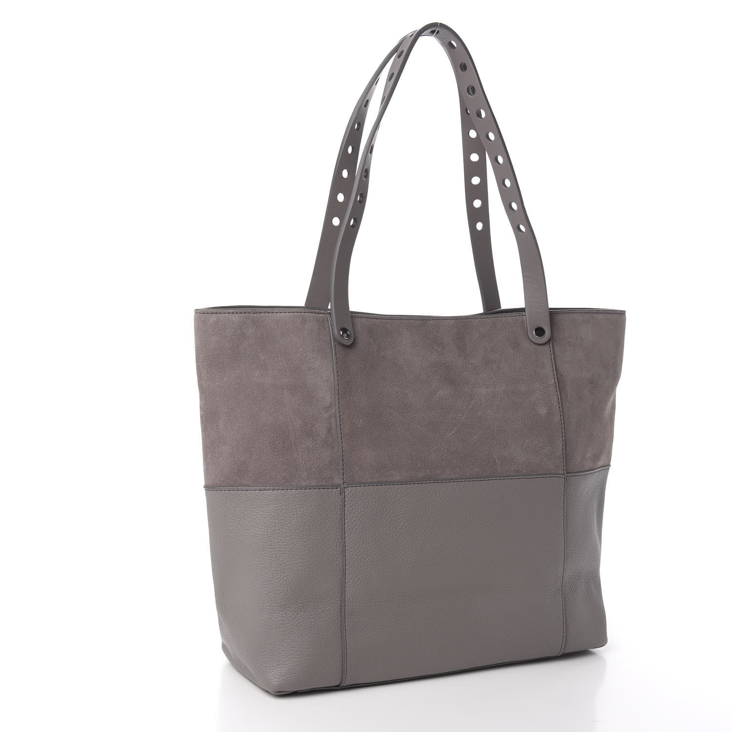 Alexander Wang Pebbled Calfskin Suede Chain Riot Tote Grey 2 of 8