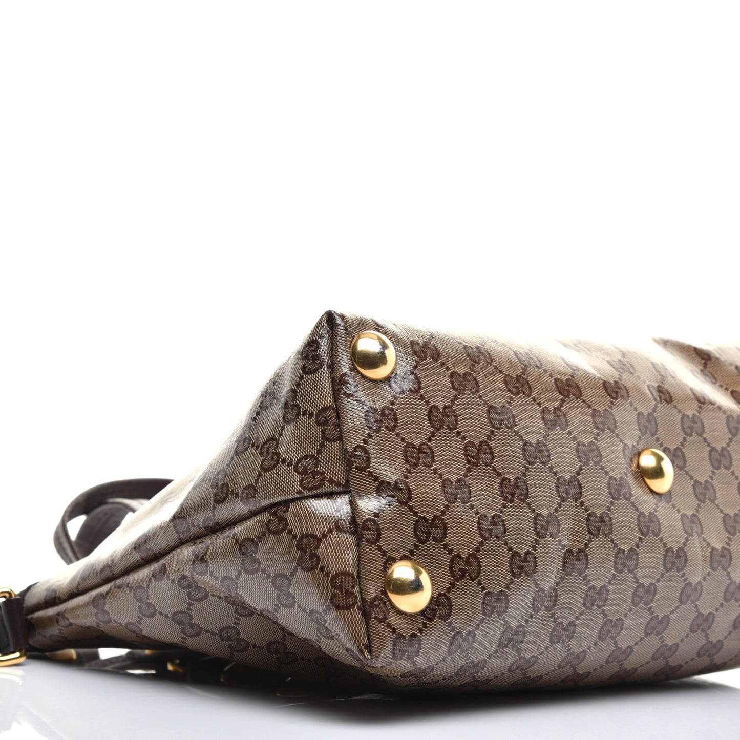 Crystal Monogram Small Babouska Tote Dark Brown
