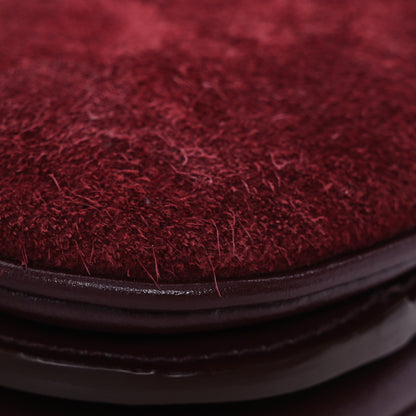 Saint Laurent Suede All-Over Monogram Crossbody Burgundy 12 of 13