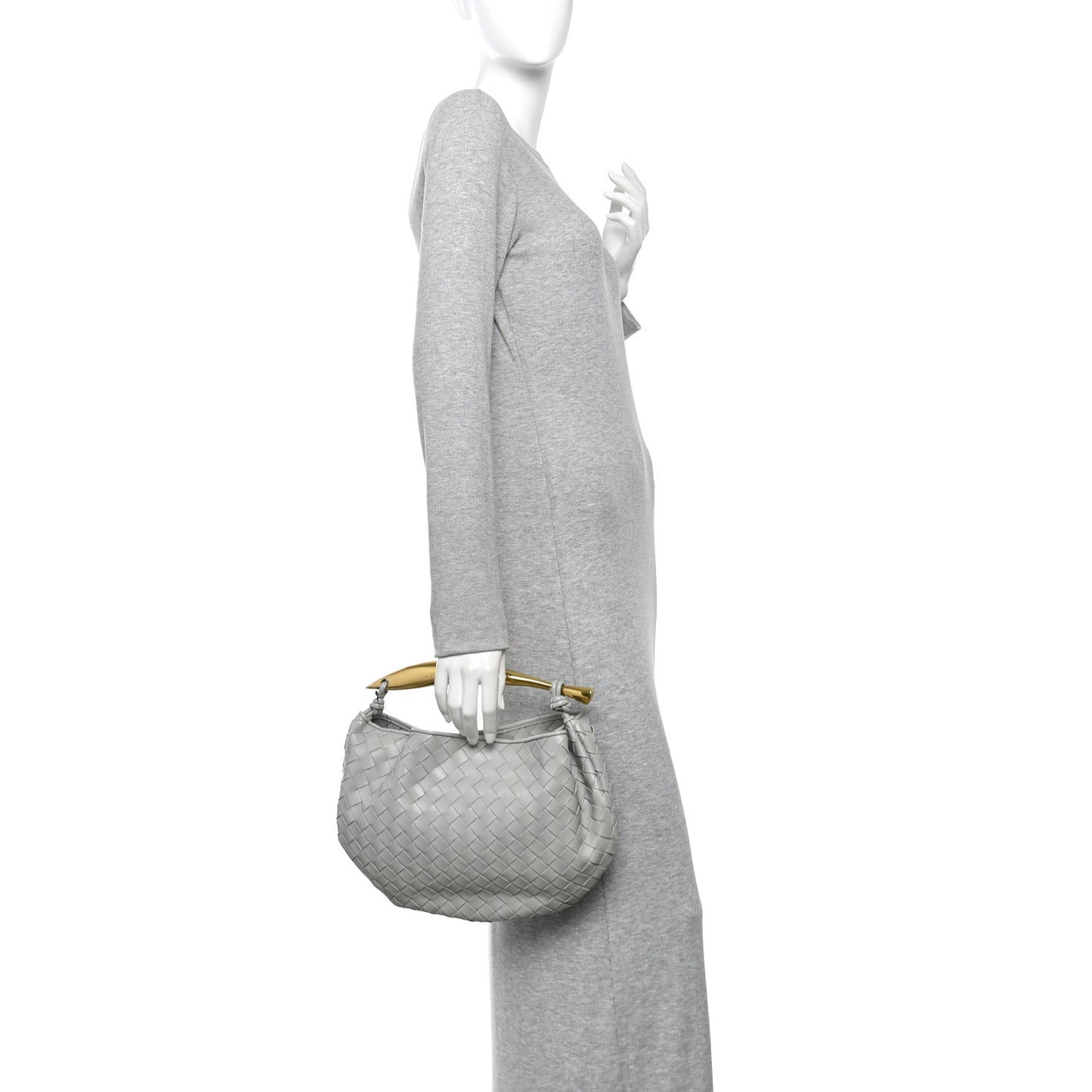 Nappa Intrecciato Sardine Bag Agate Grey