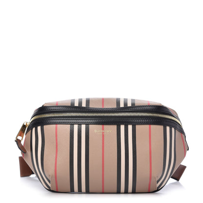 Burberry E-Canvas Icon Stripe Sonny Bum Bag Archive Beige 1 of 9