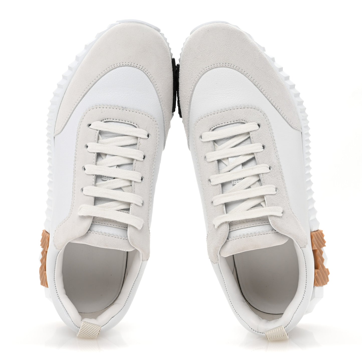 Goatskin Suede Goatskin Womens Bouncing Sneakers  38 White