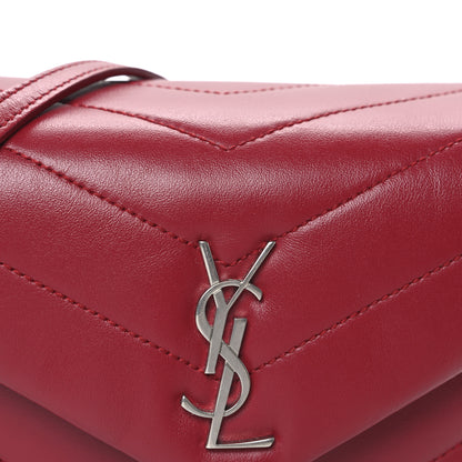 Saint Laurent Calfskin Y Quilted Monogram Toy Loulou Crossbody Bag New Lipstick 8 of 10