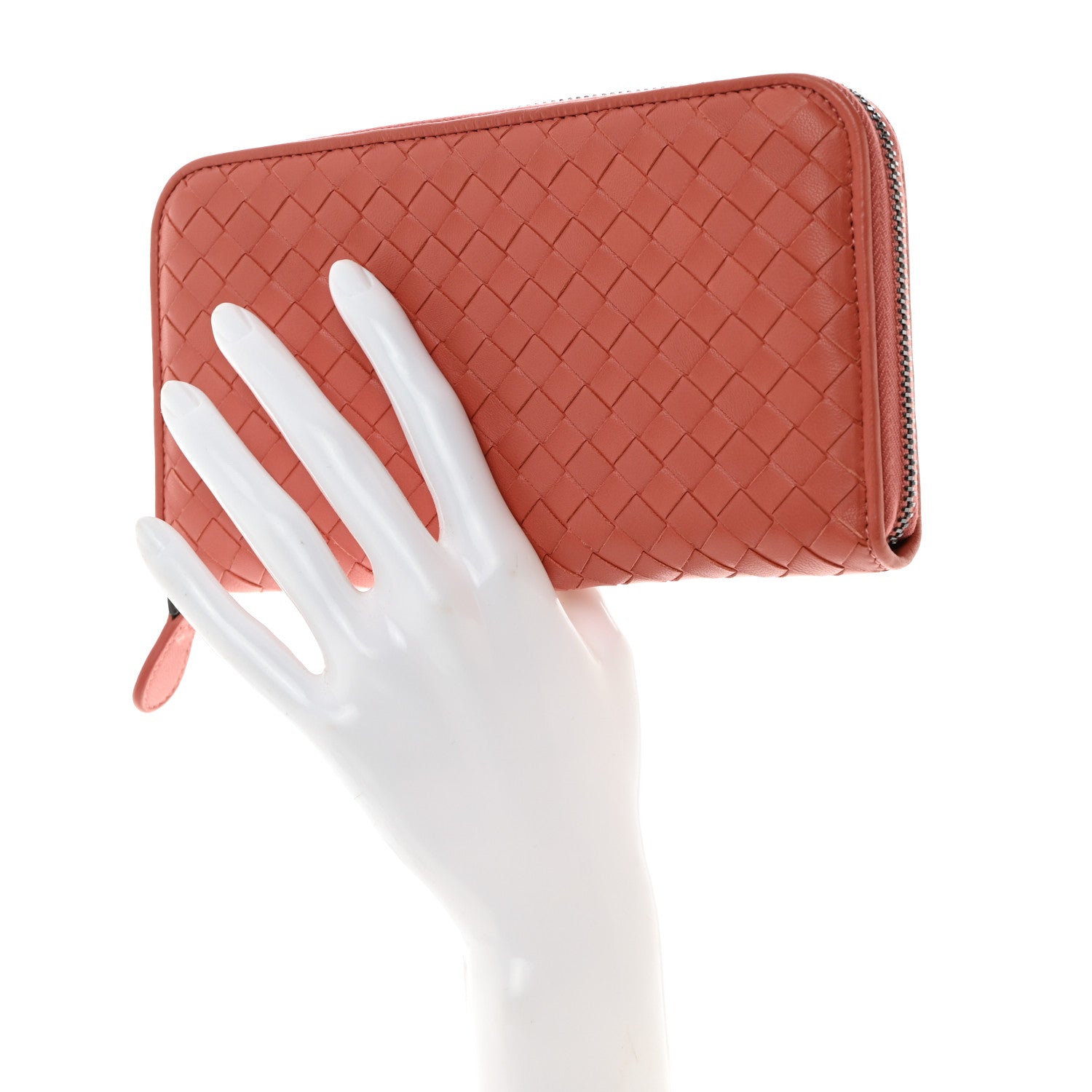 Bottega Veneta Nappa Intrecciato Zip Around Wallet Pompei 2 of 8
