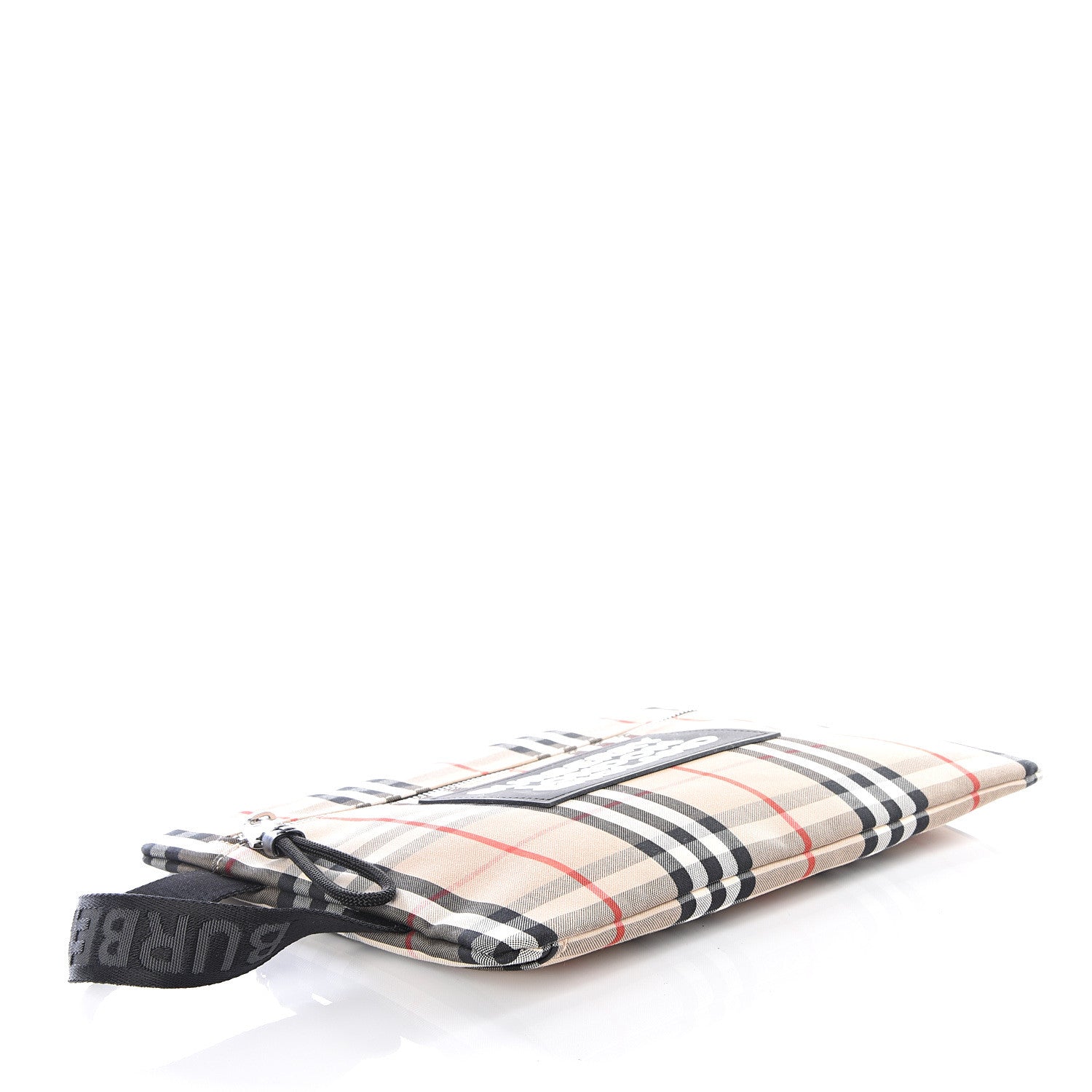 Burberry Nylon Vintage Check Logo Print Portrait Pouch Archive Beige 3 of 10
