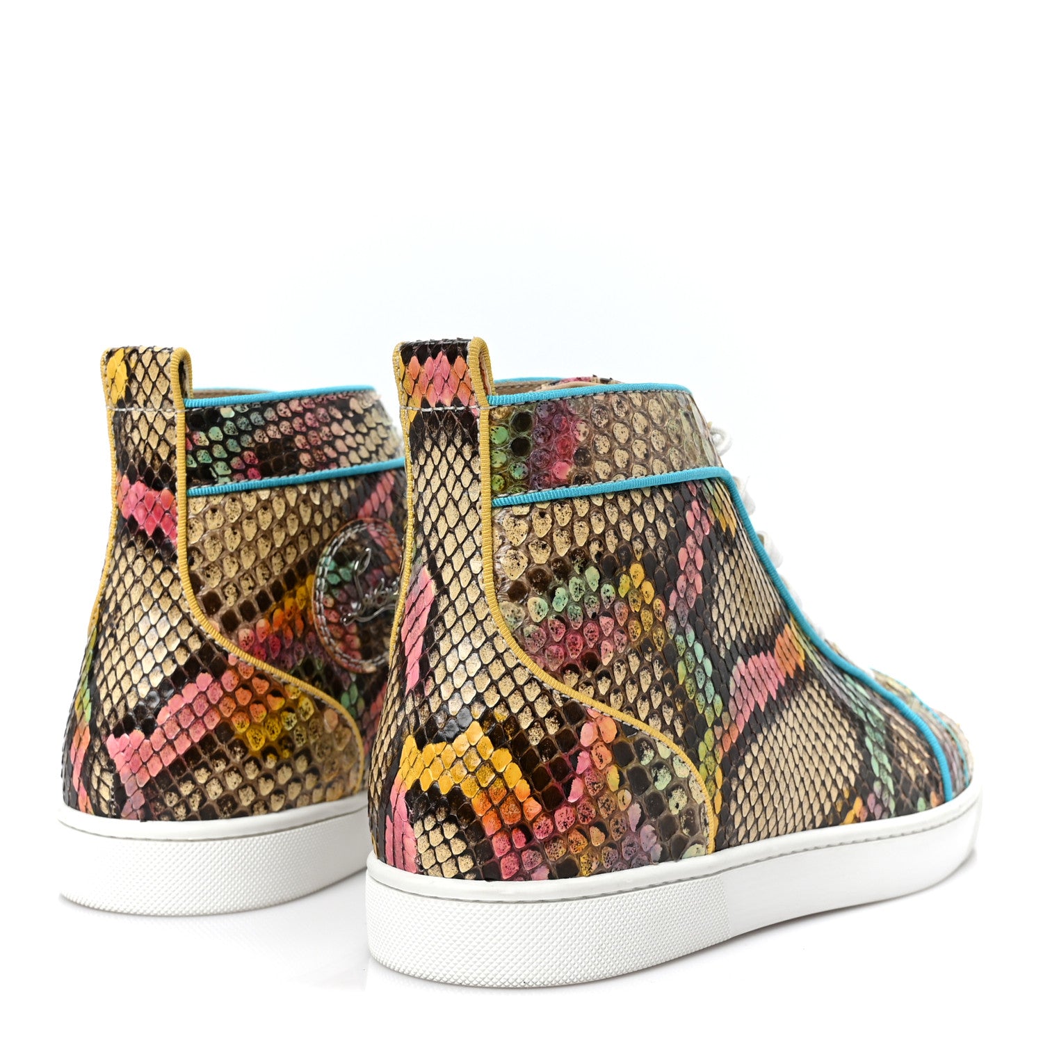 Christian Louboutin Snakeskin Mens Louis Flat Sneakers 40 Multicolor 5 of 10
