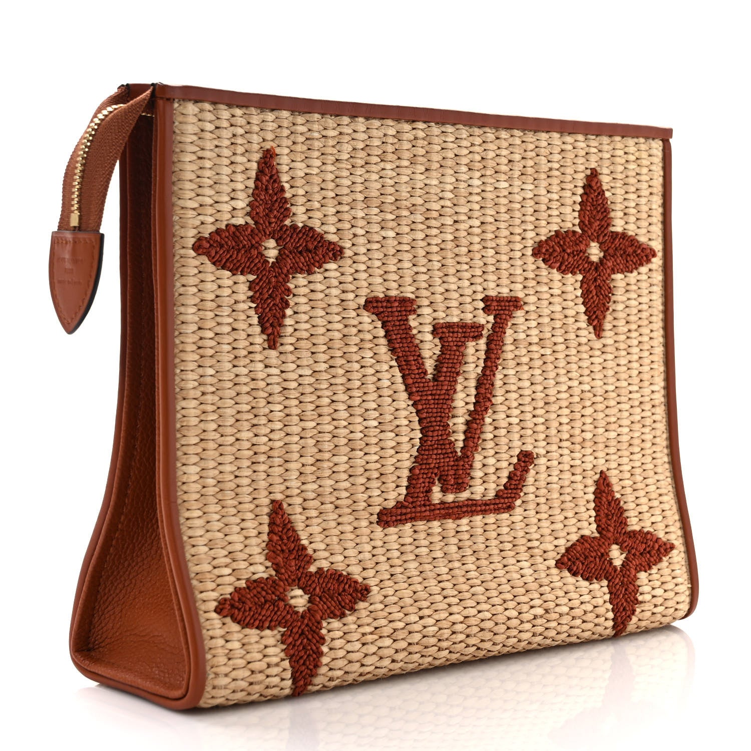 Louis Vuitton Raffia Monogram Giant Toiletry Pouch 26 Tan 3 of 8
