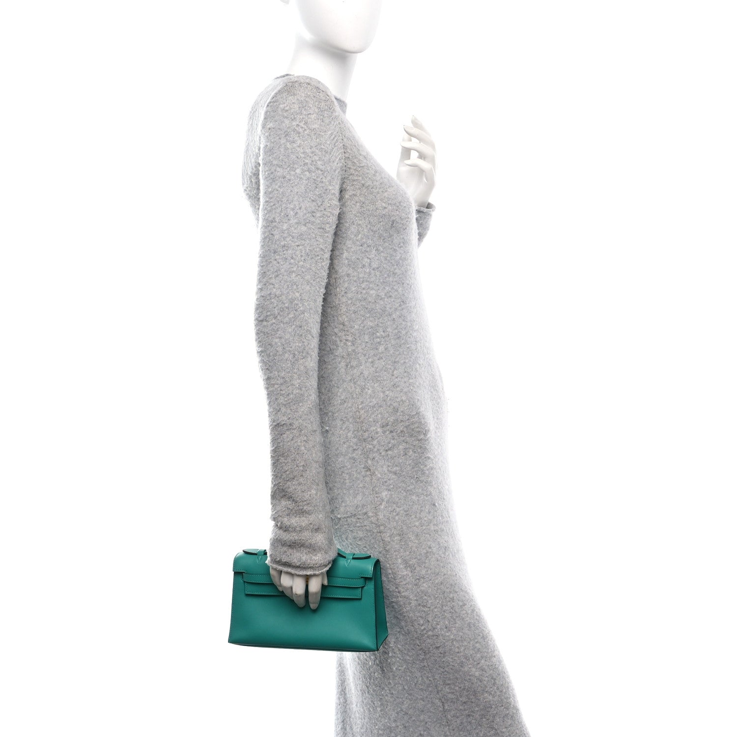Hermes Swift Kelly Pochette Clutch Vert Verone 2 of 11