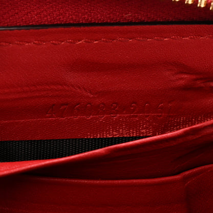Gucci Calfskin Sylvie Zip Around Wallet Hibiscus Red 7 of 9