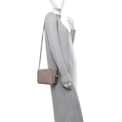 Valentino Garavani Calfskin Rockstud Camera Crossbody Bag Poudre 2 of 10