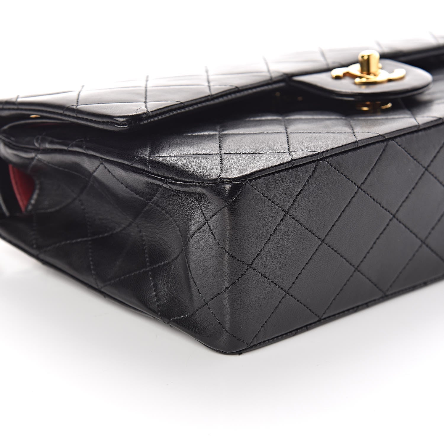 Chanel Lambskin Quilted Medium Double Flap Black 9 of 12