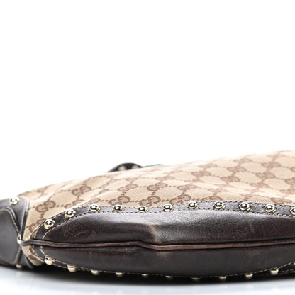 Gucci Monogram Web Studded Pelham Shoulder Bag Dark Brown 17 of 18